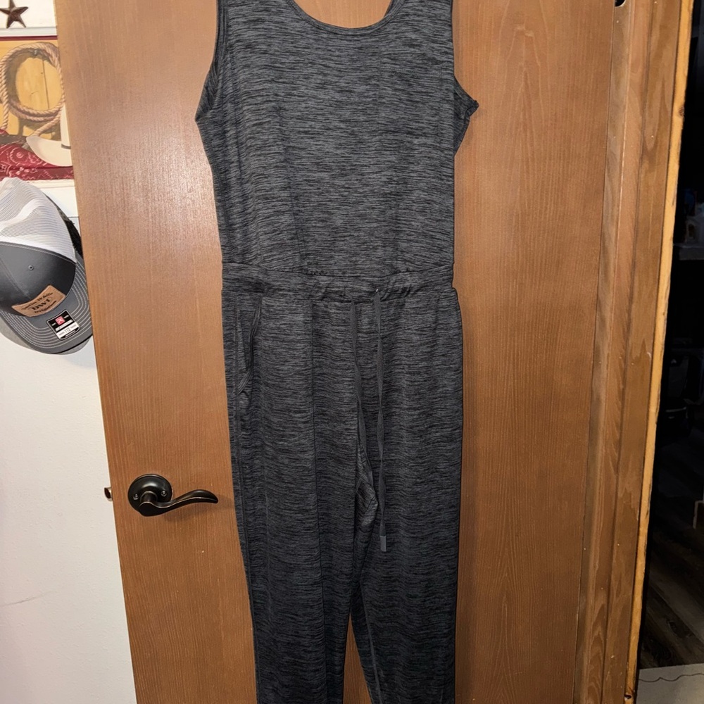 Thread & Supply Charcoal Sleeveless Jumpsuit